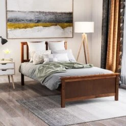 Twin Size Wood Platform Bed With Headboard, Footboard And Wood Slat Support-ModernLuxe -ModernLuxe GUEST 9093052e bbbc 451b a73b 3a162d038cc4
