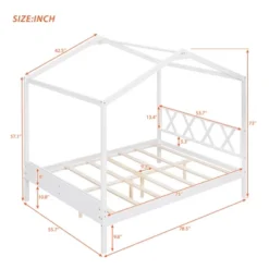 Full Size Wood House Bed Frame With Storage Space-ModernLuxe -ModernLuxe GUEST 926261f5 2214 4715 a963 9f8a5c129c28