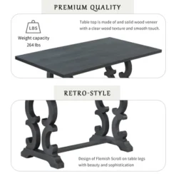 6 PCS Retro Dining Set With Unique-designed Table And Upholstered Chair-ModernLuxe 16 6 PCS Retro Dining Set With Unique-designed Table And Upholstered Chair-ModernLuxe -ModernLuxe GUEST 92a39d7a d42d 44b6 af94 926854eed90a