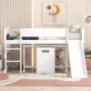 Low Study Loft Bed With Rolling Portable Desk And Chair - ModernLuxe -ModernLuxe GUEST 936223a6 4968 4ff0 9f7f 5ab6e8946d60