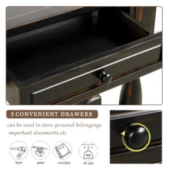 64"L Extra-thick Console Table With Drawers And Shelf-ModernLuxe -ModernLuxe GUEST 936fdbc0 b333 423d 9aed 10271ebe21bf