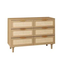 43.31" 6-Drawer Rattan Dresser For Living Room And Bedroom - ModernLuxe -ModernLuxe GUEST 938af7fc 3b13 4c05 8770 7e2c44b32b1c