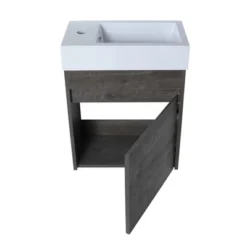 18" Floating Wall Mounted Bathroom Vanity With White Resin Sink And Soft Close Doors - ModernLuxe -ModernLuxe GUEST 94672930 10da 4c19 91cd 35f2ac73cf60