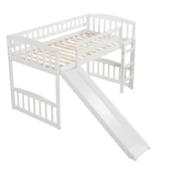 Twin Size Loft Bed With Slide And Ladder - ModernLuxe -ModernLuxe GUEST 9497fc59 b27a 4022 a5b0 e550ba09c427