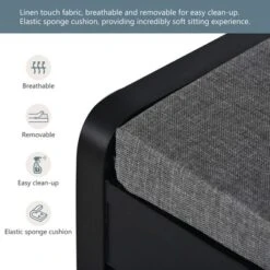 33.5" 3-in-1 Design Hall Tree With 4 Hooks, Coat Hanger And Entryway Storage Bench - ModernLuxe -ModernLuxe GUEST 950c0cc3 1e80 40ad 88e2 ce102784bb28