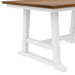 Farmhouse 6-Piece Wood Dining Table Set With Long Bench And 4 Dining Chairs-ModernLuxe -ModernLuxe GUEST 957391ca 0cce 4606 9868 d833b875e9ff