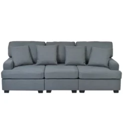 Modern Upholstered 3-Seat Sofa With 4 Pillows-ModernLuxe -ModernLuxe GUEST 95a17b47 0d2b 42a7 87b4 3f59cb517ce0