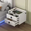 Modern Nightstand With Wireless Charging, USB Port And Adjustable LED Lights, End Table With 2 Drawers-ModernLuxe -ModernLuxe GUEST 970f89d4 3c55 4e68 ac94 1f56a60dcf58