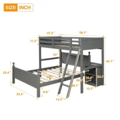 Twin Over Full Loft Bed With Cabinet - ModernLuxe -ModernLuxe GUEST 9732a973 13fe 40b6 a614 c93974c9634c
