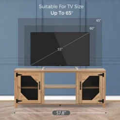 TV Stand For TVs Up To 65'' With Large Storage Space, Entertainment Center With 3 Levels Adjustable Shelves-ModernLuxe -ModernLuxe GUEST 97e504a2 40d3 46e5 8e2d b91c04aacde0