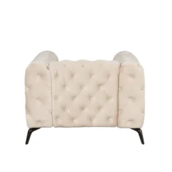 Modern Velvet Upholstered Accent Sofa Chair With Button Tufted Back-ModernLuxe -ModernLuxe GUEST 983b547f df1e 4b9a ad02 b39201b1e12b
