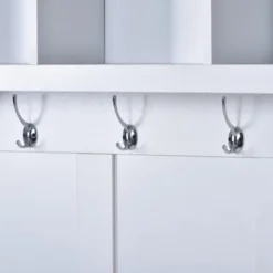 39.4" 3-in-1 Design Hall Tree With 6 Hooks, Coat Hanger And Entryway Storage Bench - ModernLuxe -ModernLuxe GUEST 98c6a229 f76b 4da9 a9cc 4969ef1df90c