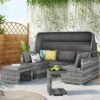 5 PCS Outdoor Sectional Rattan Daybed Sofa Set, Patio PE Wicker Conversation Furniture Set With Canopy And Tempered Glass Side Table, Gray-ModernLuxe -ModernLuxe GUEST 98f0568c a9ca 4e0b a8e7 5f7195e6db0c