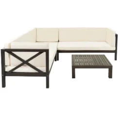 Outdoor Wooden Patio 4-Piece Sectional Sofa Set With Cushions And Table - ModernLuxe -ModernLuxe GUEST 995b08bc d5ad 4a5e 890a a3c1ad7ca216