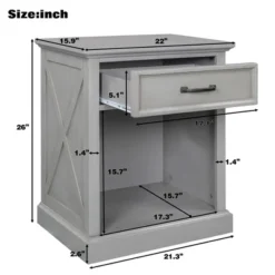 Modern Wooden Nightstand With Drawers Storage - ModernLuxe -ModernLuxe GUEST 9bcfbe2a 458f 4d0f 8638 14bd6365e430