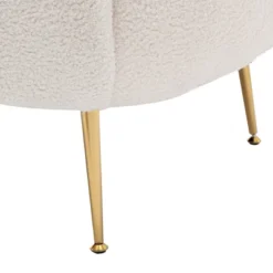 Modern Accent Chair, Teddy Short Plush Particle Velvet Armchair With Ottoman-ModernLuxe -ModernLuxe GUEST 9e7b72ca 37bf 46e6 8ab0 16e0d6a22a46