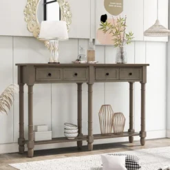 Console Table With Two Storage Drawers And Bottom Shelf-ModernLuxe -ModernLuxe GUEST 9e9872a5 f2d5 4d1b aebf 3f219a60d4d3