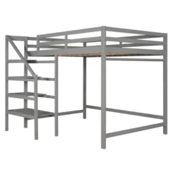 Full Size Loft Bed With Staircase And Safety Guardrails Gray/White-ModernLuxe 25 Full Size Loft Bed With Staircase And Safety Guardrails Gray/White-ModernLuxe -ModernLuxe GUEST 9ebed37e 5216 4707 9a5b 7ae0442ff844