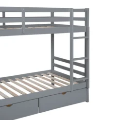 Twin-Over-Twin Bunk Bed With A Tree Decor And Two Storage Drawers-ModernLuxe -ModernLuxe GUEST 9edf87c9 d582 43f5 b1f9 1a33288a79e0