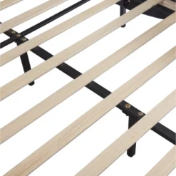 Upholstered Faux Leather Platform Bed With LED Light Bed Frame With Slatted-ModernLuxe -ModernLuxe GUEST 9f0c204c 9d7d 4005 8d1f 1db2f7b5ee97