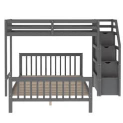 Twin Over Full Loft Bed With Staircase - ModernLuxe -ModernLuxe GUEST 9f17adfc a36a 458f af32 21cc44982b35