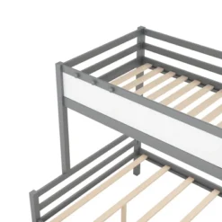 Twin Over Full Bunk Bed With Whiteboard, 3 Hooks And 2 Drawers-ModernLuxe -ModernLuxe GUEST 9fa605ae 0cd5 409e a749 34e14b2e77cd