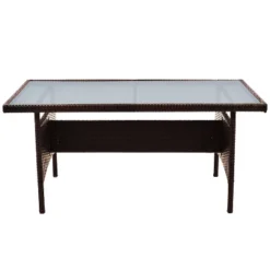 6 PCS Patio PE Rattan Conversation Set, Outdoor Wicker Sectional Sofa With Removable Cushions And Tempered Glass Table-ModernLuxe -ModernLuxe GUEST a05f8e09 c129 43c1 bab3 c413b4ac370a