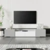 Modern TV Stand For 70" TV With Large Storage And Magnetic Doors, White - ModernLuxe -ModernLuxe GUEST a122ff78 36f4 4994 b629 23d993ab8214