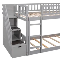 Stairway Twin Over Twin Bunk Bed With Two Drawers And Slide-ModernLuxe 27 Stairway Twin Over Twin Bunk Bed With Two Drawers And Slide-ModernLuxe -ModernLuxe GUEST a1389281 ac31 4e30 82eb 9adba6dec94f