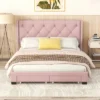 Queen Size Linen Upholstered Storage Platform Bed With Two Drawers-ModernLuxe -ModernLuxe GUEST a13a3c2f 6057 4e78 9111 f114f81ea384