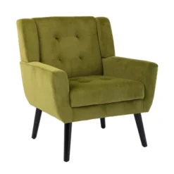 Modern Soft Velvet Upholstered Accent Chair With Armrests - ModernLuxe -ModernLuxe GUEST a32dc42a b639 47e9 aa74 bb3012b72d0a
