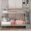 Twin Over Full Stairway Bunk Bed With Storage-ModernLuxe -ModernLuxe GUEST a451c85c e01e 4430 b972 c9717e72f30f