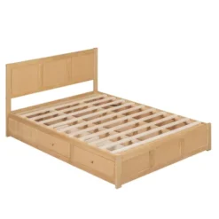 Wood Platform Bed With Underneath Storage And 2 Drawers-ModernLuxe -ModernLuxe GUEST a53f3004 0c31 491a a357 aff330450fc8