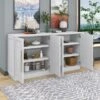 60" Storage Buffet Sideboard With Adjustable Shelves And Silver Handles - ModernLuxe -ModernLuxe GUEST a5403aa2 d012 46cf 91e9 279b6739be4e