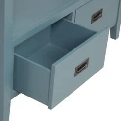 36" Retro Style Pine Console Table With 4 Drawers And 1 Storage Shelf - ModernLuxe -ModernLuxe GUEST a69a08a6 dcd6 429b 8975 84c9f9755077