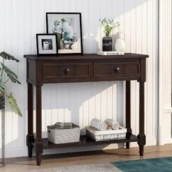 Console Table With Storage Drawers And Bottom Shelf-ModernLuxe -ModernLuxe GUEST a724484a 70d8 4cbe af4e 7ca146fc9ee4
