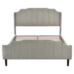 Queen Size Velvet Upholstered Platform Bed With Headboard And Footboard-ModernLuxe -ModernLuxe GUEST a77c8045 a105 4b52 b33c 1a1f51781552