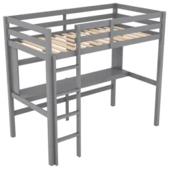Twin Size Loft Bed With Desk, Shelves, And Ladder-ModernLuxe -ModernLuxe GUEST a806c0b9 554e 4ff0 a1b3 c9693b220dd6