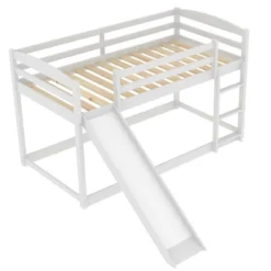 Twin Over Twin Bunk Bed With Convertible Slide And Ladder - ModernLuxe -ModernLuxe GUEST a83aa0d6 fb0a 4b59 89ad 58b48458f60e