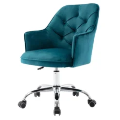Modern Velvet Home Office Swivel Shell Chair-ModernLuxe -ModernLuxe GUEST a87fe778 56e2 4fe8 8a44 1224c2c6bbe8