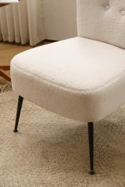 Tufted Back Teddy Fabric Slipper Chair Accent Chair-ModernLuxe 21 Tufted Back Teddy Fabric Slipper Chair Accent Chair-ModernLuxe -ModernLuxe GUEST a8ab36d7 ceb7 4272 b69c eb183d9b2075