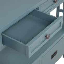 36" Retro Style Pine Console Table With 4 Drawers And 1 Storage Shelf - ModernLuxe -ModernLuxe GUEST a8c53f50 ba6e 421a 98db cd443f36154e