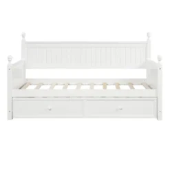 Twin Size Wood Daybed With Trundle Bed-ModernLuxe -ModernLuxe GUEST a91aee95 82a0 4dcb a4e6 1d8c188f9d5f