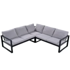 Industrial Style Outdoor Sofa Combo Set With 2 Loveseats, 1 Single Sofa, 1 Table And 2 Ottomans - ModernLuxe -ModernLuxe GUEST a9235142 650f 42fb 8aa6 72adccfbcab8
