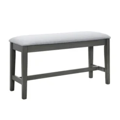 6 PCS Wood Dining Table Set, Rectangular Table With 4 Upholstered Chairs & Bench-ModernLuxe 27 6 PCS Wood Dining Table Set, Rectangular Table With 4 Upholstered Chairs & Bench-ModernLuxe -ModernLuxe GUEST aa1cad81 ac44 4e4d bfce b842f1ab01fd