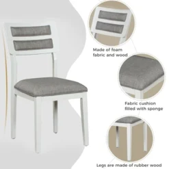 6 PCS Classic Dining Table Set With 4 Upholstered Chairs & Bench-ModernLuxe -ModernLuxe GUEST aa76a1db 5113 4541 b0ad 5219b57b79bb