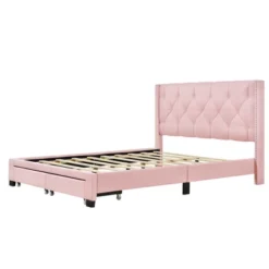 Queen Size Linen Upholstered Storage Platform Bed With Two Drawers-ModernLuxe -ModernLuxe GUEST aa7d46aa 4874 4f58 8c4f 65d4b2950d95