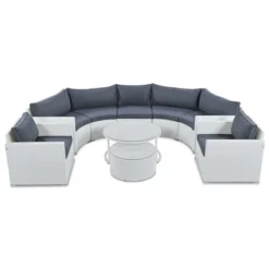 9 PCS Outdoor Half-moon Patio Wicker Sofa Set, Patio PE Rattan Conversation Set With Table-ModernLuxe -ModernLuxe GUEST aae3f1b7 8607 4ffe 9de6 2863d29e529f