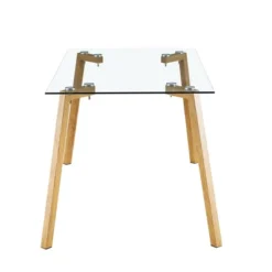 Modern Minimalist Rectangular Glass Dining Table For 4-6 People, Transparent - ModernLuxe -ModernLuxe GUEST ab3b1456 a223 4615 ae4d 8c5b65ea5525