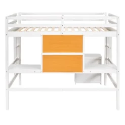 Wooden Loft Bed With Desk, Writing Board And 2 Drawers Cabinet - ModernLuxe -ModernLuxe GUEST ab7790c0 6819 4c9c ae41 2c0af7a9d1e2